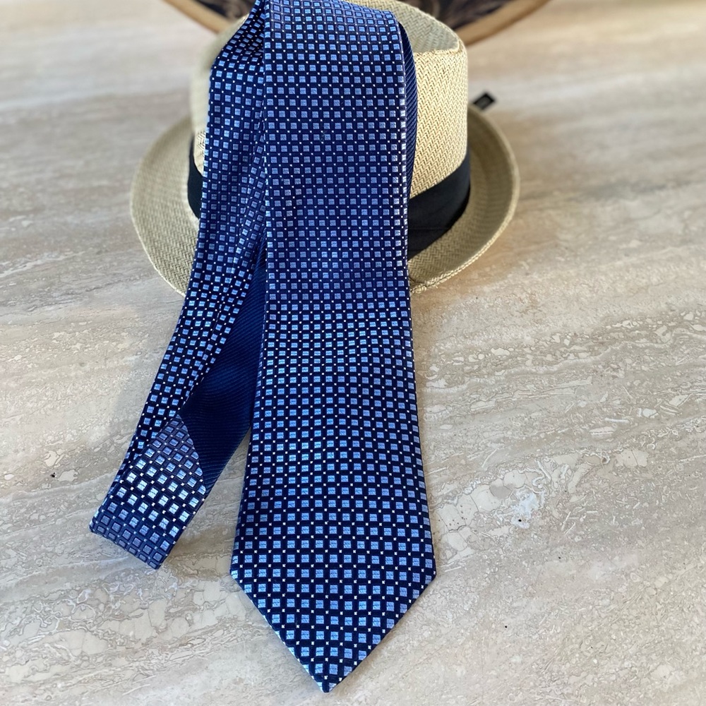 Mens Silk Tie Navy Blue